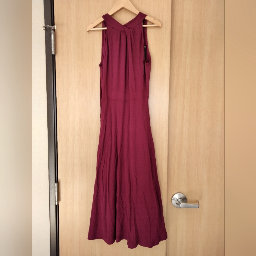 Massimo Dutti Women's Burgundy Dress Size 4 New